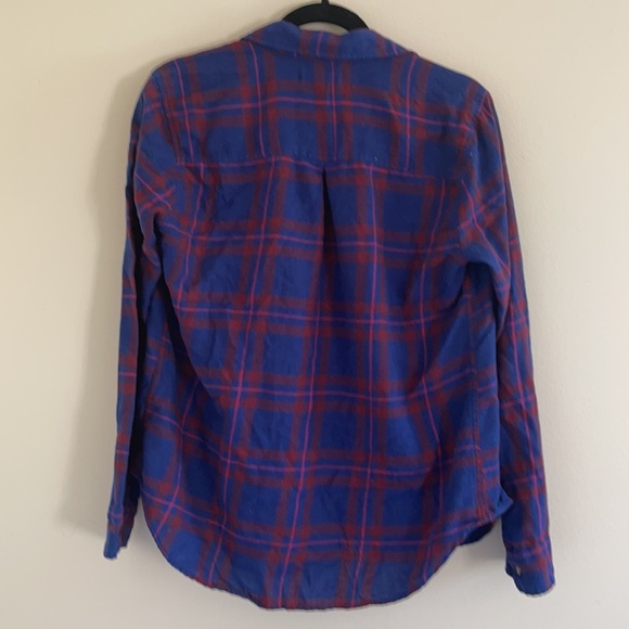 Hollister Blue Plaid Flannel!! - Picture 2 of 5